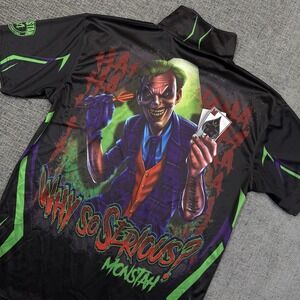 The Joker Monstah Shirt Men's Large 1/4 Zip WHY SO SERIOUS Performance‎ Golf